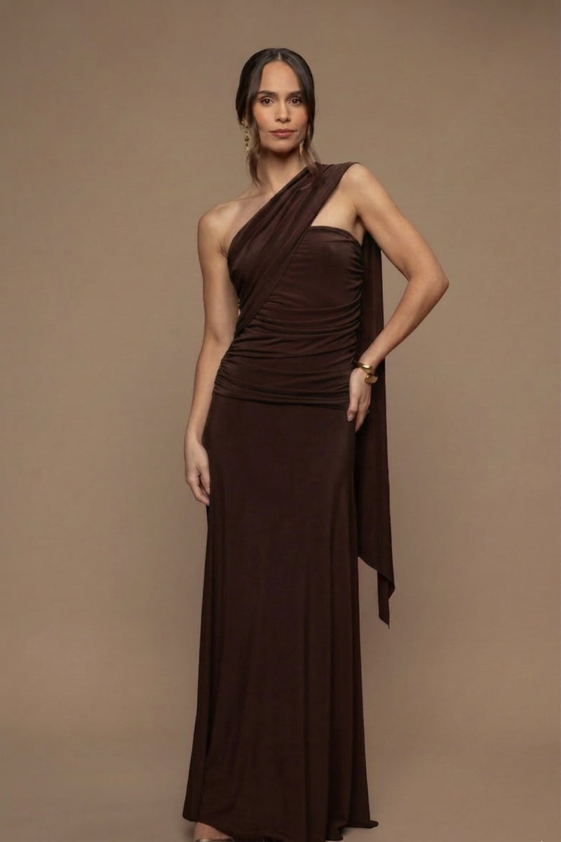 Fatale Chocolate Wrap Dress