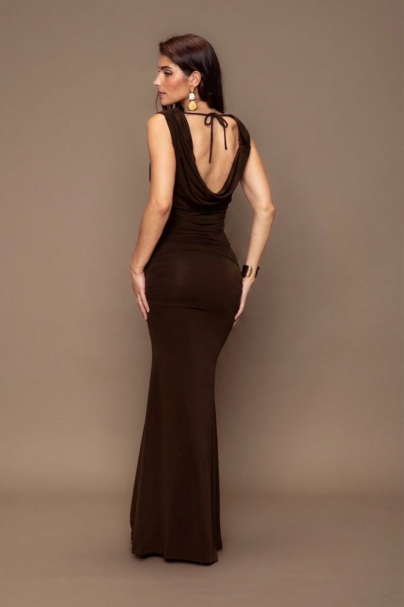 Chocolate-Colored Céleste Dress